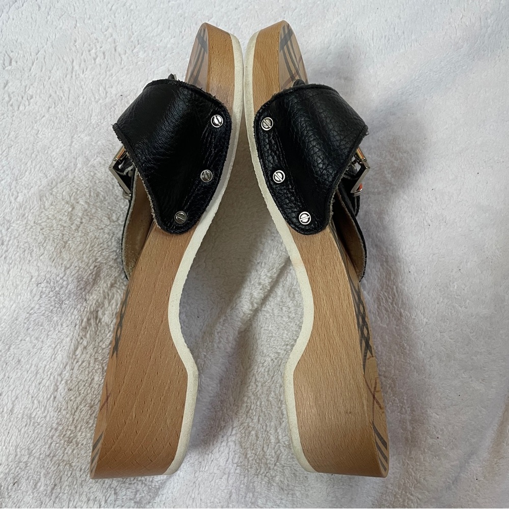 Burberry Wooden Slide Sandals - Picture 9 of 12